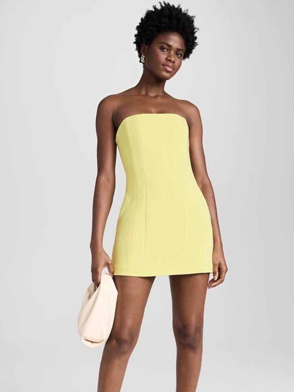 NWT A.L.C. Elsie Strapless Lemon Yellow Mini Dress